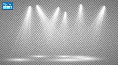 Vector Spotlights. Scene. Light Effects. Stock Illustration