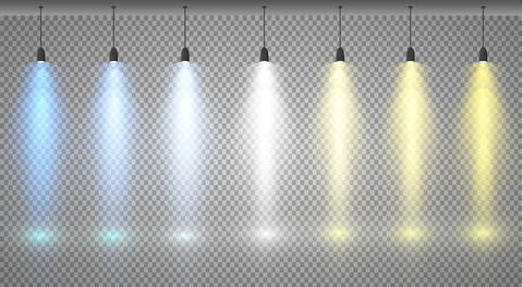 Vector Spotlights. Scene. Light Effects. eps 10 lights Stock-Illustration