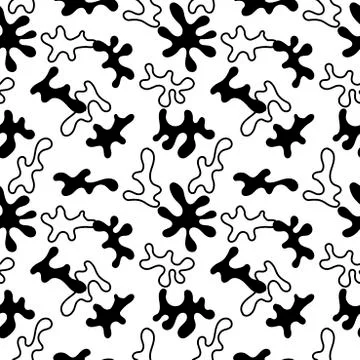 Vector spots, blots, Seamless pattern for fabric, paper and other surfaces Stock Illustration