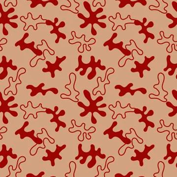 Vector spots, blots, Seamless pattern for fabric, paper and other surfaces Stock Illustration