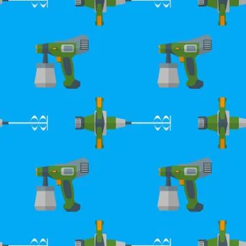 Vector spray mixer seamless pattern. Stock Illustration