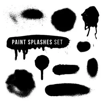 Vector spray paint splatter texture. Stock Illustration