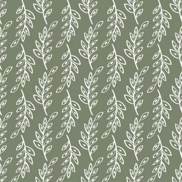 Vector sprig Seamless pattern background Illustrazione stock