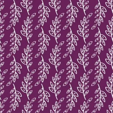 Vector sprig Seamless pattern background Stock Illustration