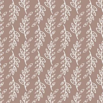 Vector sprig Seamless pattern background Stock Illustration