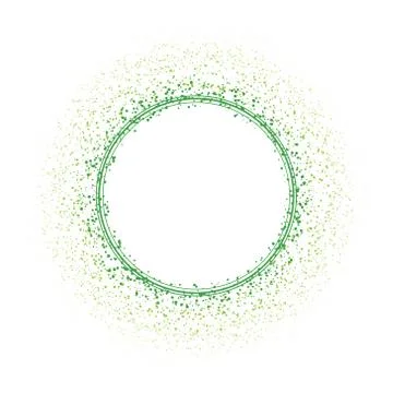 Vector spring background illustration. round frame with green circles Stock Illustration