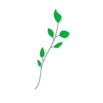 Vector with spring colored leaves isolated on white background Stock Illustration