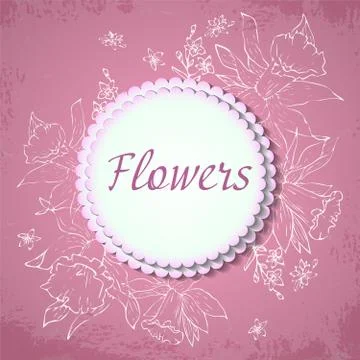 Vector Spring flowers of daffodilsbanner. Stock Illustration