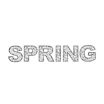 Vector spring lettering illustration Stock Illustration