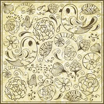Vector  spring pattern Illustrazione stock