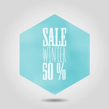 Vector spring sale icon in hexagonal shape Stockillustratie