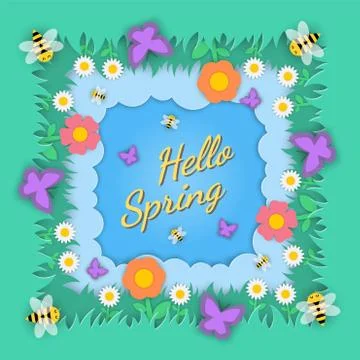 Vector in spring season concept Stock Illustration