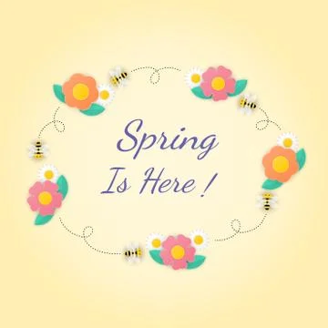 Vector in spring season concept Stock Illustration