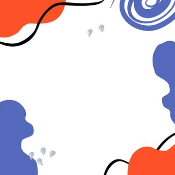 Vector Square Background, Memphis Style, Blue, Green, brown, black Stock Illustration