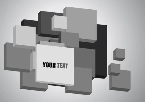 Vector : Square block abstract background Illustrazione stock