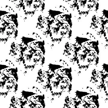Vector Square Brush Seamless Pattern Plaid Grange Minimalist Check Geometric Illustrazione stock