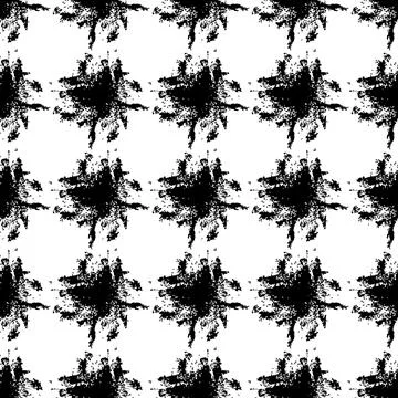 Vector Square Brush Seamless Pattern Plaid Grange Minimalist Check Geometric Stock Illustration