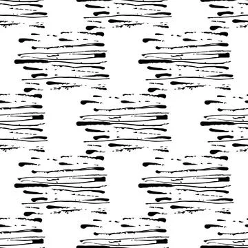 Vector Square Brush Seamless Pattern Plaid Grange Minimalist Check Geometric Stock Illustration