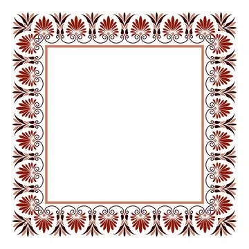 Vector square classic frame. Greek meander. Patterns of Greece and ancient Rome. Stockillustratie