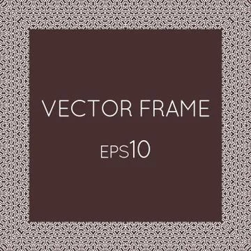 Vector square flower frame for text, images, monograms, photo frames Stock Illustration