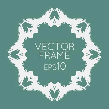 Vector square flower frame for text, images, monograms, photo frames Illustrazione stock