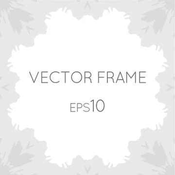 Vector square flower frame for text, images, monograms, photo frames Illustrazione stock