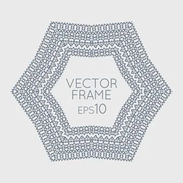 Vector square flower frame for text, images, monograms, photo frames Stock Illustration
