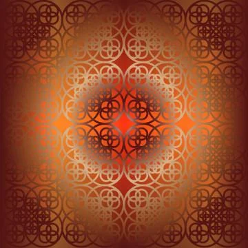 Vector square flower pattern symmetrical イラスト素材