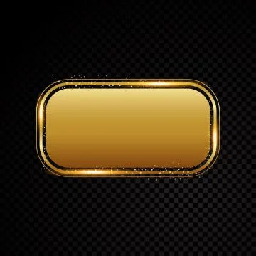 Vector square frame. Shining banner. Isolated on black transparent background Stock Illustration