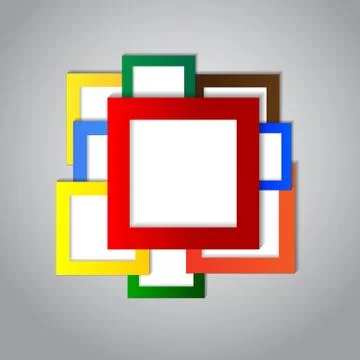 Vector : Square frame for text background. Stock Illustration