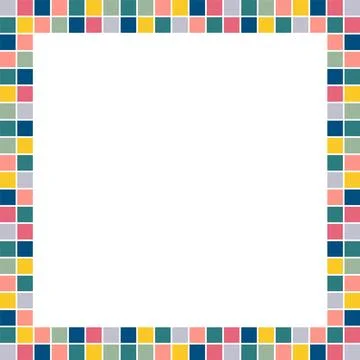 Vector square frame for text. Colorful stylish geometric empty typography. Bo Stock Illustration