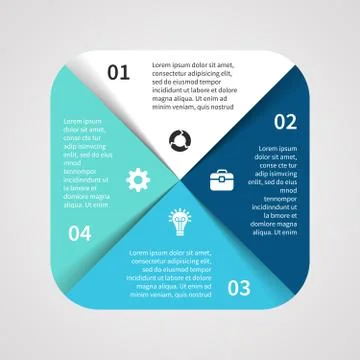 Vector square infographic. Template for cycle diagram, graph, presentation and Stock Illustration