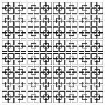Vector square lines isolated on a white background. Minimalistic style Illustrazione stock