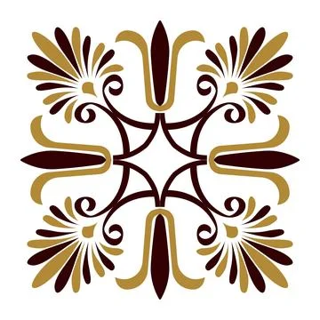  Vector square ornament of ancient Greece. Classic tile pattern of the Roman  Stockillustratie