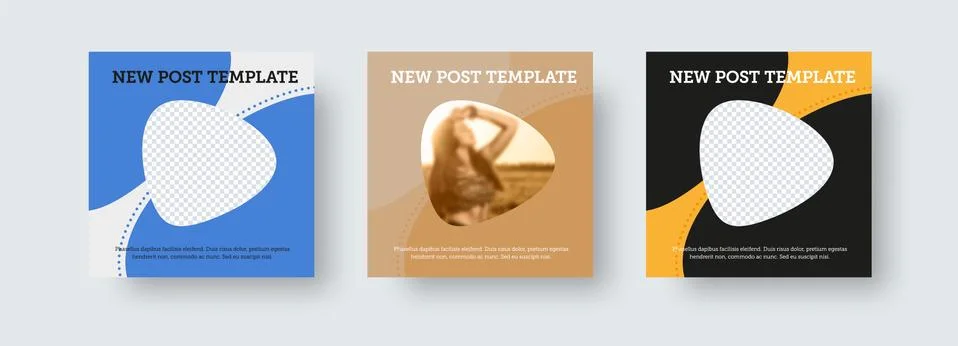 Vector square post template for social media to advertise your business, proj Stock Illustration