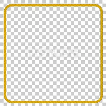 Vector Square Shape Frame from rope, at transparent effect background Иллюстрация