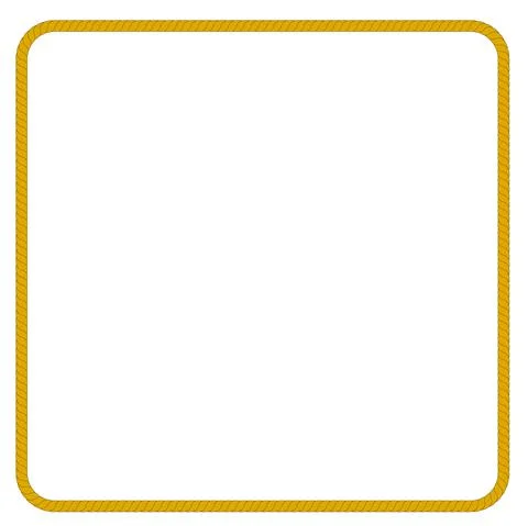 Vector Square Shape Frame from rope Illustrazione stock