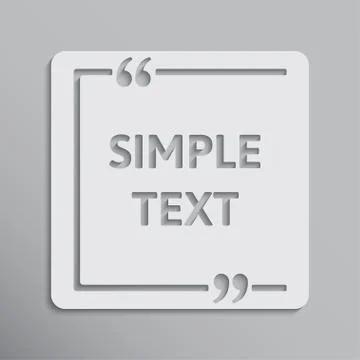 Vector Square Speech Bubble Quote Template. Quote. Stock Illustration