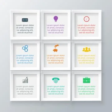 Vector squares for infographic. Stock Illustration