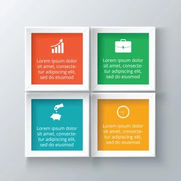 Vector squares for infographic. Stock Illustration