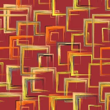 Vector squares pattern. Abstract geometric pattern background with brash painted Illustrazione stock
