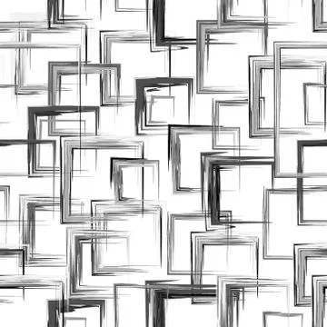 Vector squares pattern. Abstract geometric pattern background with brash painted Stock Illustration