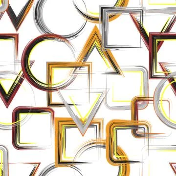 Vector squares pattern. Abstract geometric pattern background with brash painted Illustrazione stock
