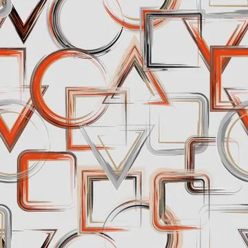 Vector squares pattern. Abstract geometric pattern background with brash painted Stock Illustration