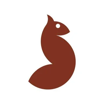Vector squirrel in golden ratio style. Editable illustration Stock Illustration