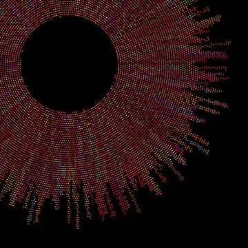 Vector squre dotted abstract grunge circle Illustrazione stock