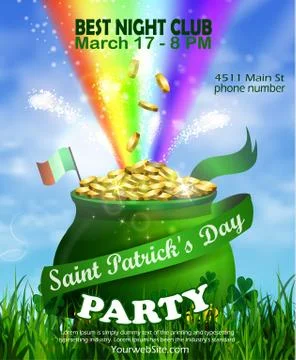 Vector St. Patrick s Day poster design template Stock Illustration