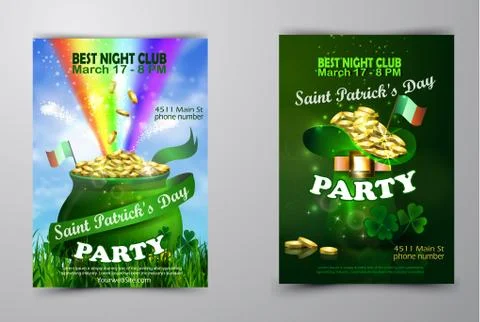 Vector St. Patrick s Day poster design template Stock Illustration