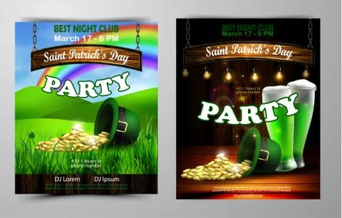Vector St. Patrick s Day poster design template Stock-Illustration