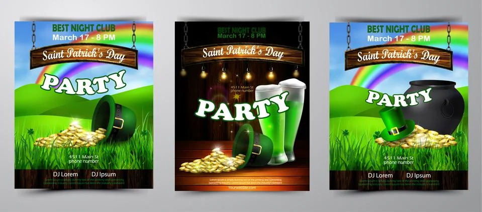 Vector St. Patrick s Day poster design template Stock Illustration